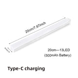 LED light fixture with motion sensor.