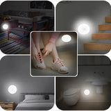 Set of 6 LED lamps with motion sensor.