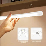 LED light fixture with motion sensor.