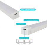 LED light fixture with motion sensor.